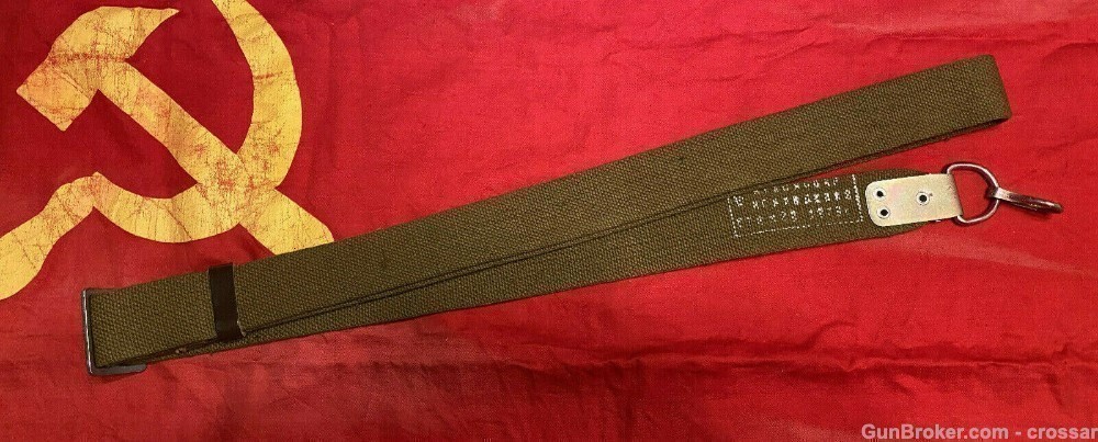 Original Soviet/Russian canvas sling for all AK type rifles, single hooked.-img-0