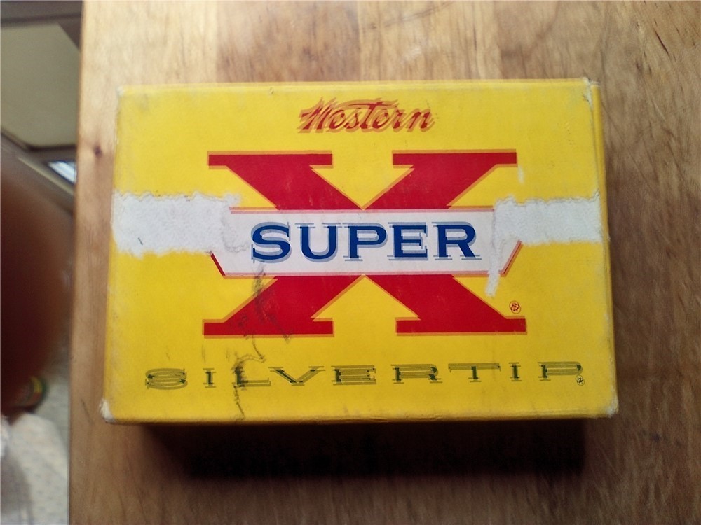 vintage western SUPER-X 300 H&H MAGNUM 220 GR. EXPANDING BULLET SILVERTIPS-img-1