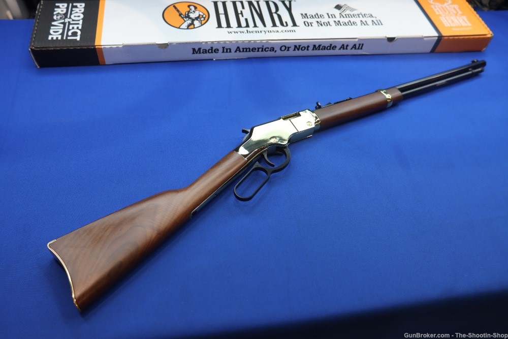 Henry Model H004V Golden Boy Rifle 17HMR BRASS FRAME Lever Action 20" 17 LA-img-0