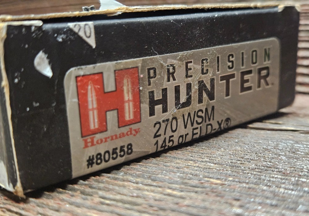 Hornady Hunter Precision 270 WSM 145gr ELD-X Ammo 20 Rounds-img-0
