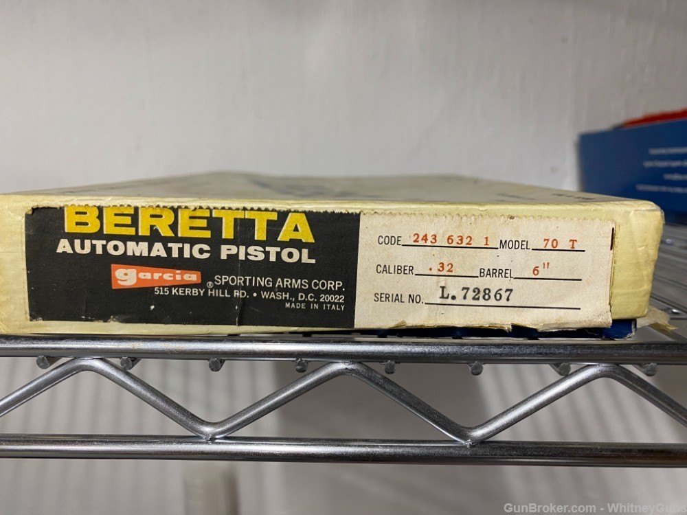 NEW, Never Fired! 1971 Beretta Model 70T 100 .32ACP Target Pistol-img-11