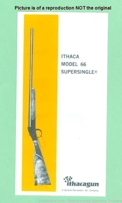 Ithaca 66 SUPERSINGLE Factory Instruction Manual R-img-0