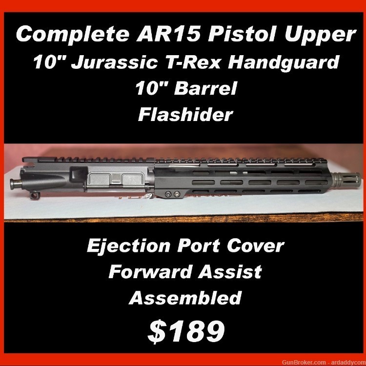 AR 15 Complete 300 Blackout Upper Receiver Pistol Length 10.5" AR15 Jurassi-img-0