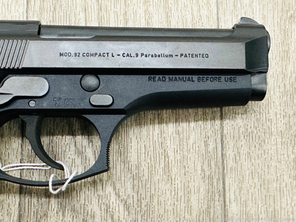 Beretta 92 Model Compact L 9mm 2-14rd 4.25" Wood & Rubber Grips FACTORY BOX-img-7