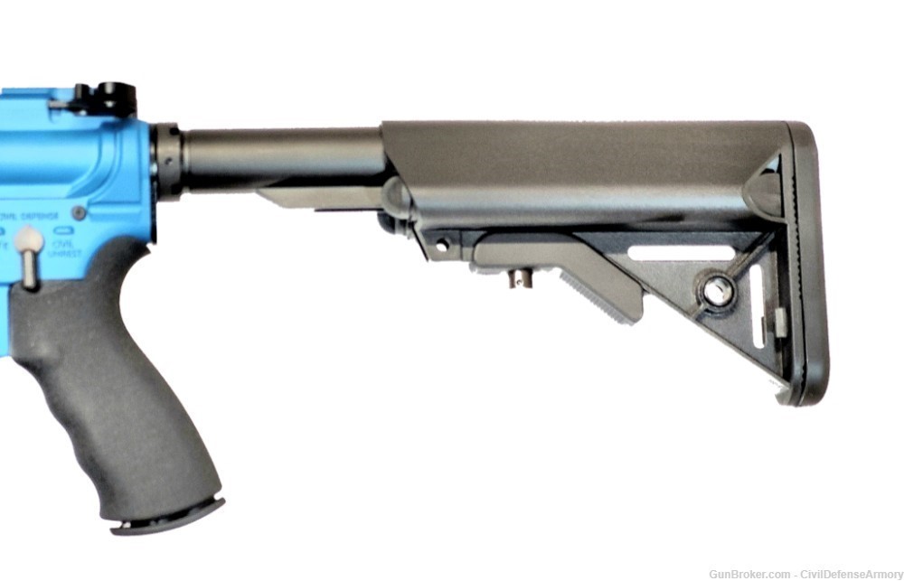 Upgraded 16" 5.56 NATO AR-15 Rifle with Custom Sky Blue Cerakote New In Box-img-5
