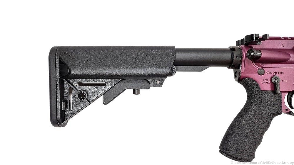 Upgraded 16" 5.56 NATO AR-15 Rifle with Custom Black Cherry Cerakote NIB-img-5