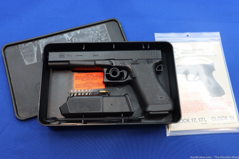 Glock Model G17L GEN1 Pistol G17 LONG SLIDE GEN 1 OCT 1988 9MM 6" Ported-img-0