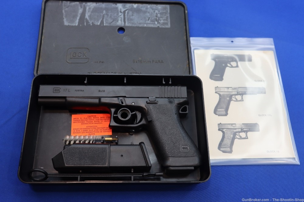 Glock Model G17L GEN1 Pistol G17 LONG SLIDE GEN 1 OCT 1988 9MM 6" Ported-img-48