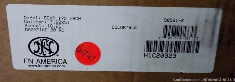 NIB FNH SCAR 17S BLACK 308WIN 16.25" BOX-img-13