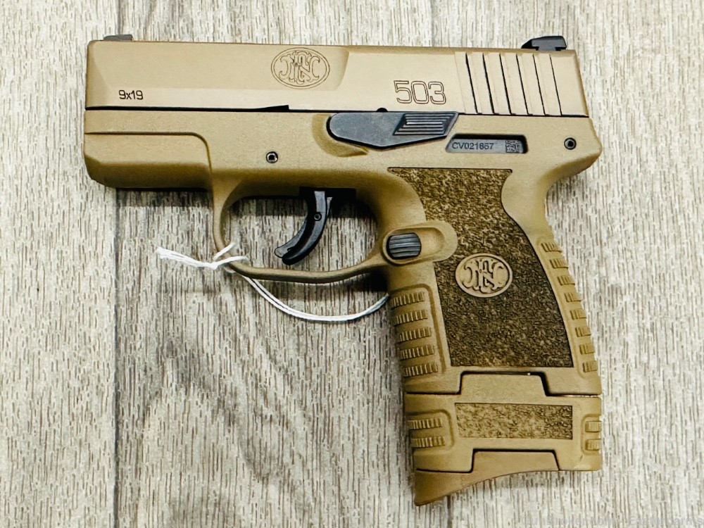 FN 503 9mm with 1-8rd magazine 3" barrel FDE over FDE - USED-img-0