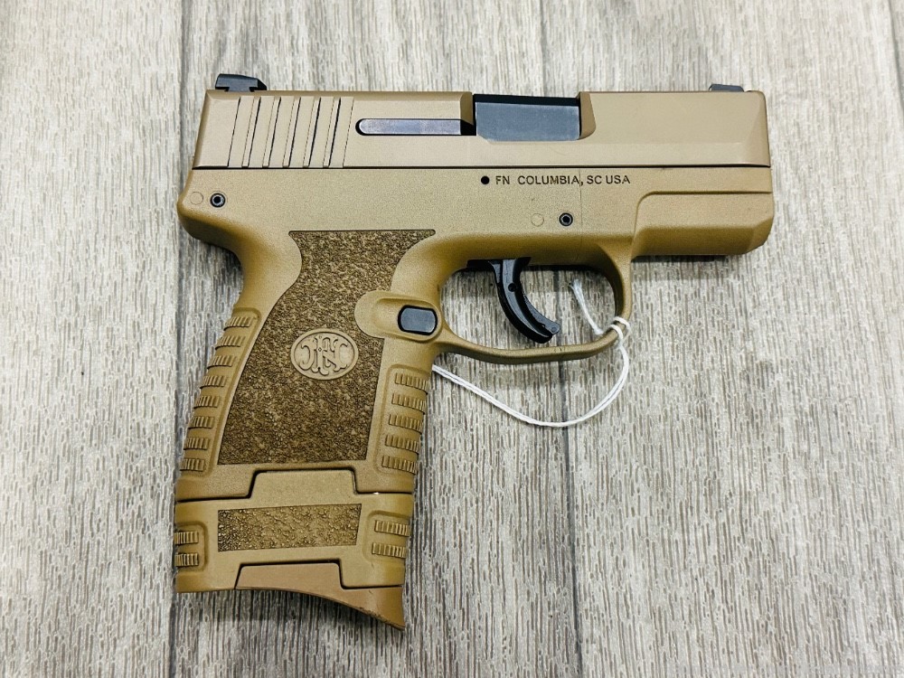 FN 503 9mm with 1-8rd magazine 3" barrel FDE over FDE - USED-img-1