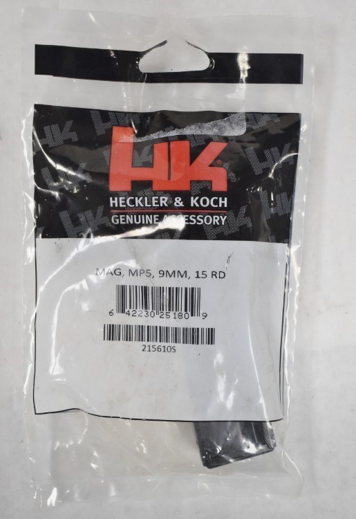 HECKLER & KOCH 15 ROUND MP5 9mm MAGAZINE H&K 215610S SP5 NIB STEEL HK -img-0