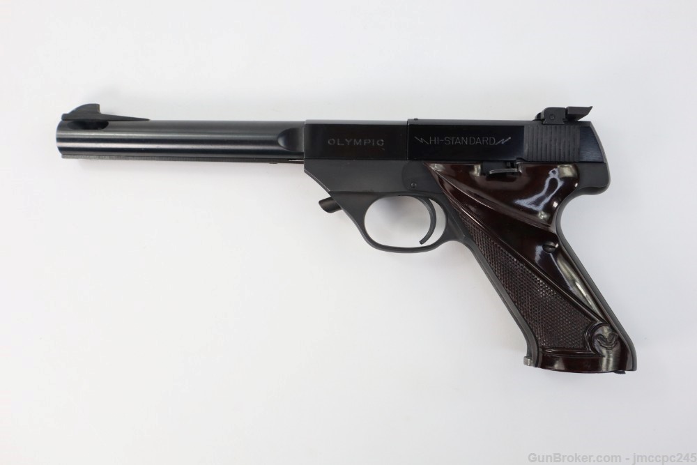 Rare Nice High Standard Olympic 22 Short Semi Auto Pistol 6.75" Hi Standard-img-2