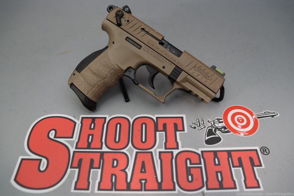 Walther P22Q FDE .22LR 3.42" w/case-img-1