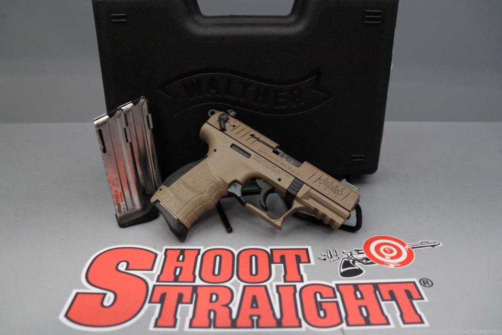 Walther P22Q FDE .22LR 3.42" w/case-img-0