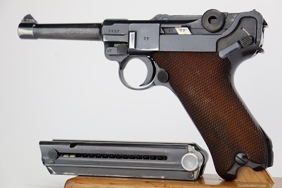 1938 P08 Luger Full Rig in Excellent Condition with One Matching Magazine-img-1