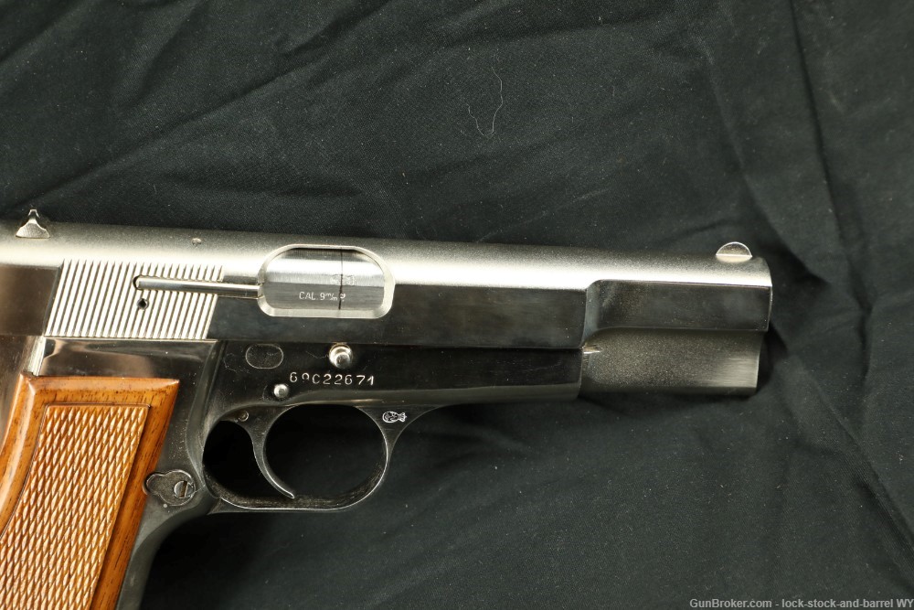 Browning Belgium FN Hi-Power 9mm Nickel 4.7” Semi-Auto Pistol MFD 1969 C&R-img-5