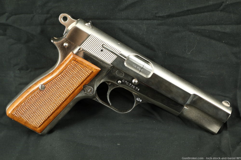Browning Belgium FN Hi-Power 9mm Nickel 4.7” Semi-Auto Pistol MFD 1969 C&R-img-3