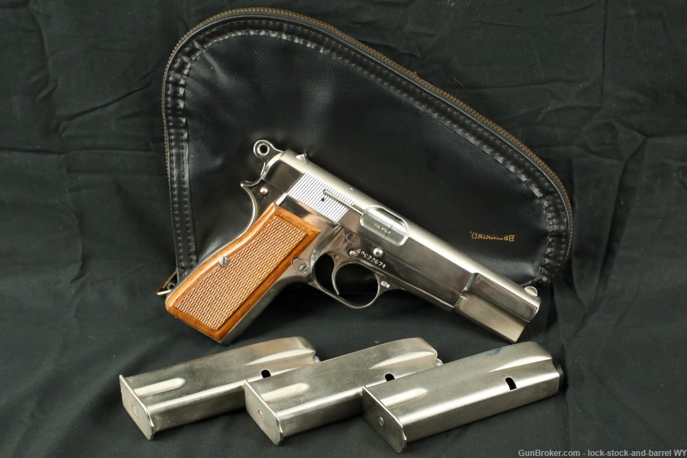 Browning Belgium FN Hi-Power 9mm Nickel 4.7” Semi-Auto Pistol MFD 1969 C&R-img-2