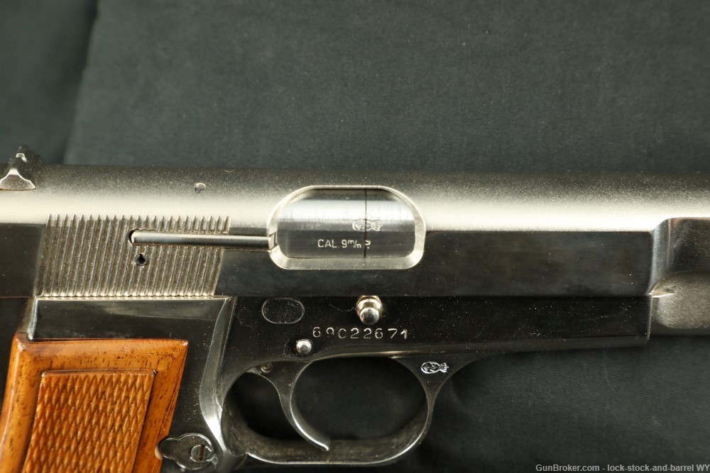 Browning Belgium FN Hi-Power 9mm Nickel 4.7” Semi-Auto Pistol MFD 1969 C&R-img-17