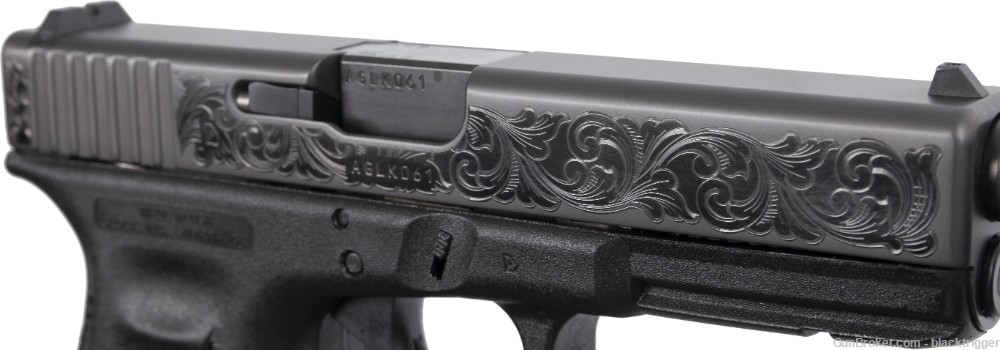 Glock 80577 G17 Gen4 TALO Edition 9mm 4.49" 17+1 Black Engraved Scrollwork -img-3