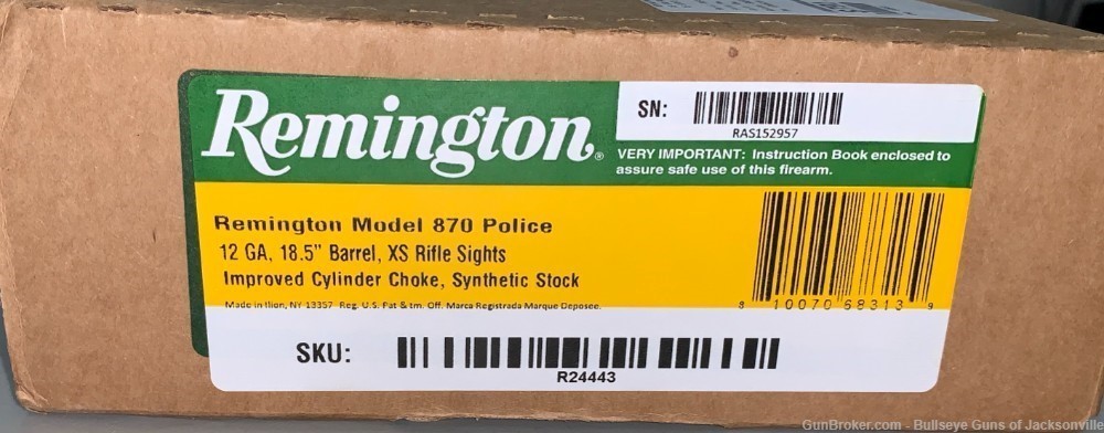 Remington 870 Police 12ga. 18.5" XS Rifle Sights-img-5