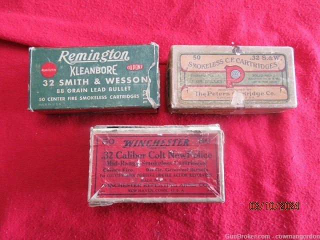 Winchester Peters Remington 32 S&W Center Fire Vintage Ammo -img-0