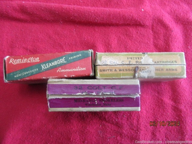 Winchester Peters Remington 32 S&W Center Fire Vintage Ammo -img-1