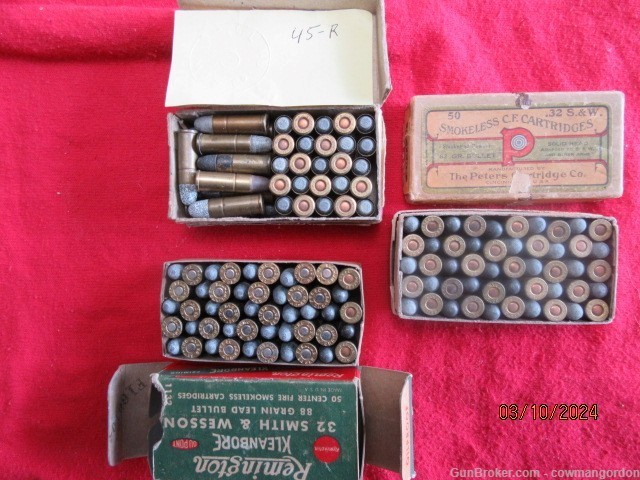 Winchester Peters Remington 32 S&W Center Fire Vintage Ammo -img-3