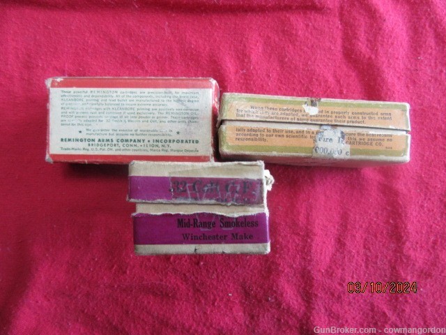 Winchester Peters Remington 32 S&W Center Fire Vintage Ammo -img-2