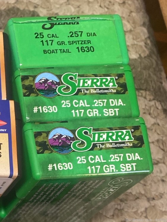 Sierra Gameking 25 cal .257 117 gr bullets LOT-img-0