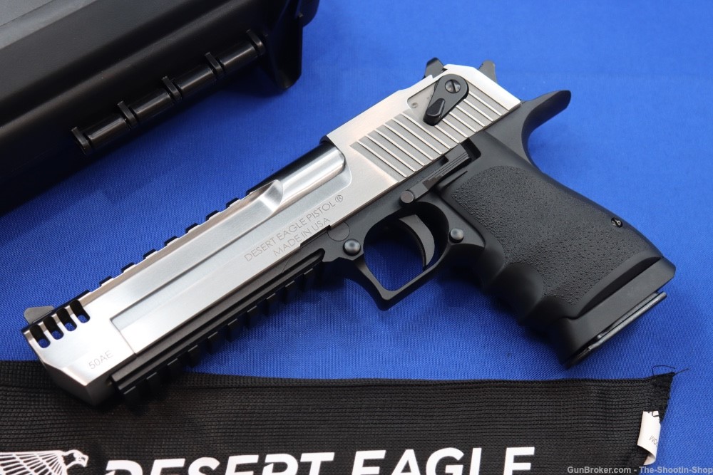 Magnum Research Desert Eagle DE50 Pistol 50AE 2-TONE Stainless Muzzle Brake-img-1