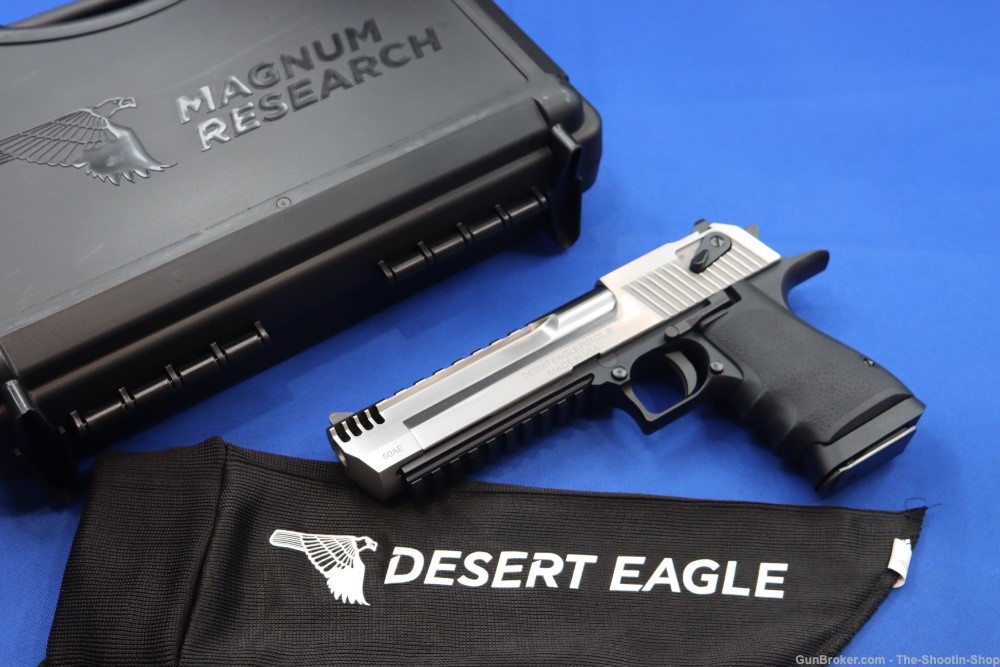 Magnum Research Desert Eagle DE50 Pistol 50AE 2-TONE Stainless Muzzle Brake-img-0