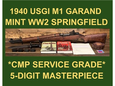 M1 GARAND SPRINGFIELD 1940 EARLY 5-DIGIT CMP MASTERPIECE GARAND RIFLE WW2  