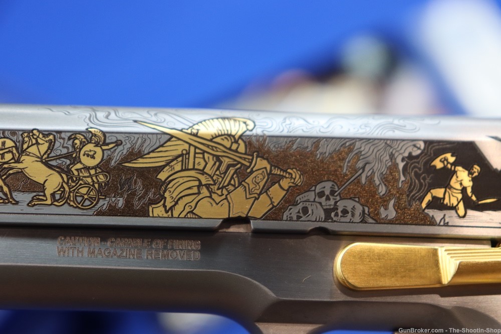 Smith & Wesson Model 1911 Pistol ARES Gods of Olympus Series ENGRAVED 45ACP-img-29