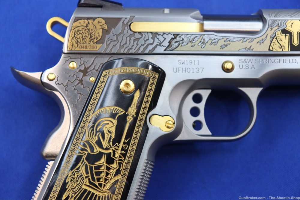 Smith & Wesson Model 1911 Pistol ARES Gods of Olympus Series ENGRAVED 45ACP-img-13