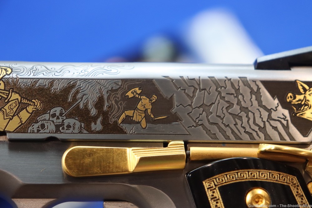 Smith & Wesson Model 1911 Pistol ARES Gods of Olympus Series ENGRAVED 45ACP-img-30