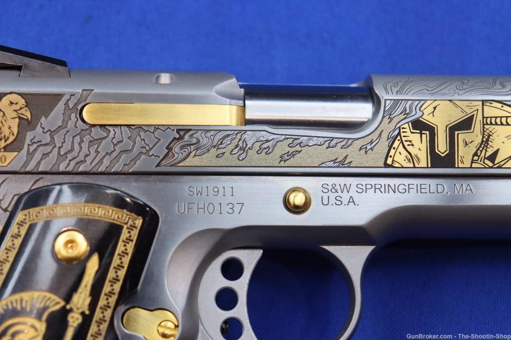 Smith & Wesson Model 1911 Pistol ARES Gods of Olympus Series ENGRAVED 45ACP-img-11