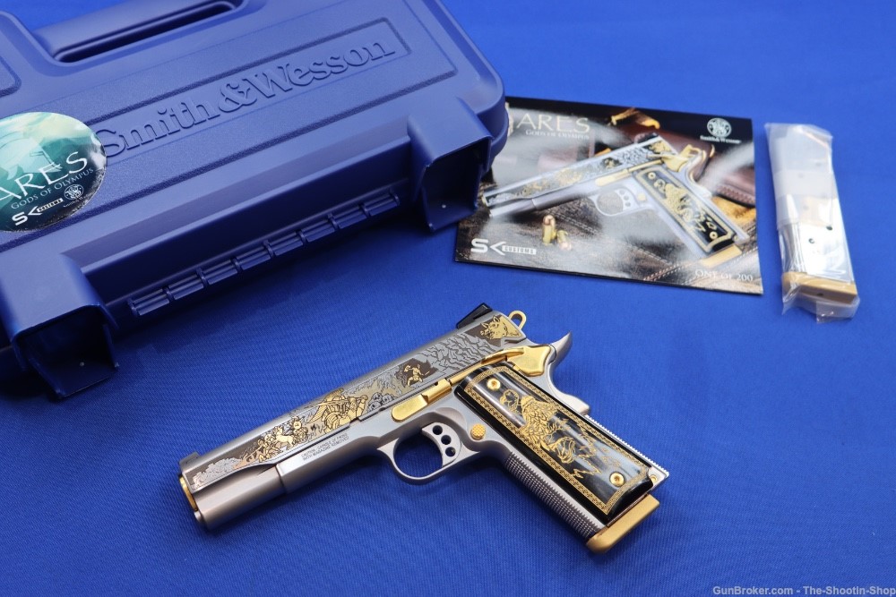 Smith & Wesson Model 1911 Pistol ARES Gods of Olympus Series ENGRAVED 45ACP-img-0