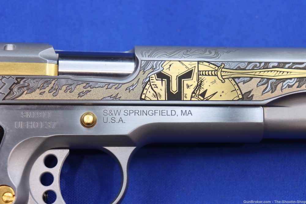 Smith & Wesson Model 1911 Pistol ARES Gods of Olympus Series ENGRAVED 45ACP-img-10
