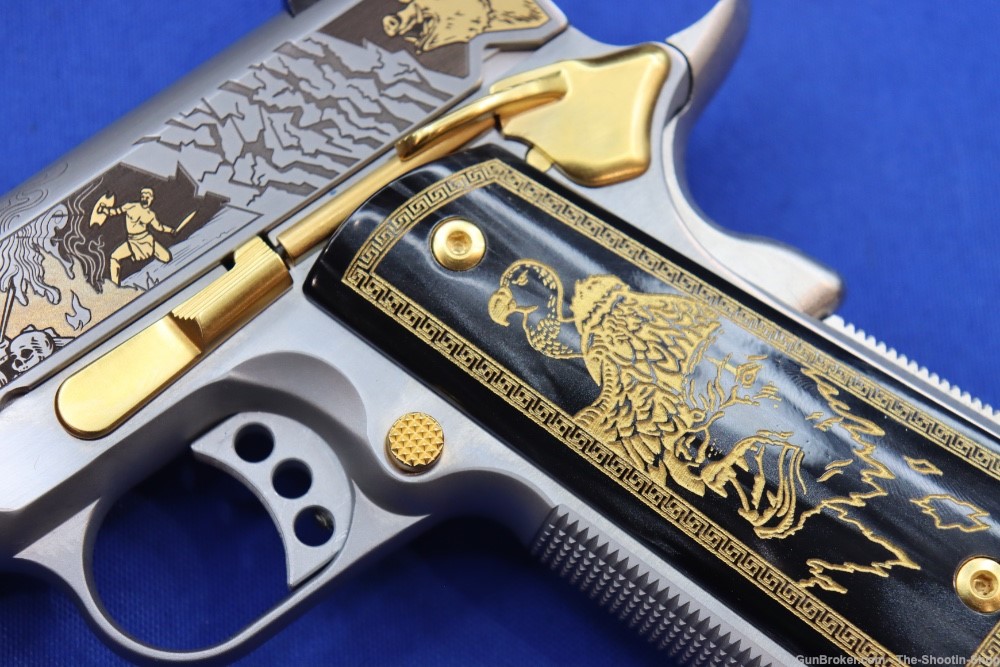 Smith & Wesson Model 1911 Pistol ARES Gods of Olympus Series ENGRAVED 45ACP-img-6