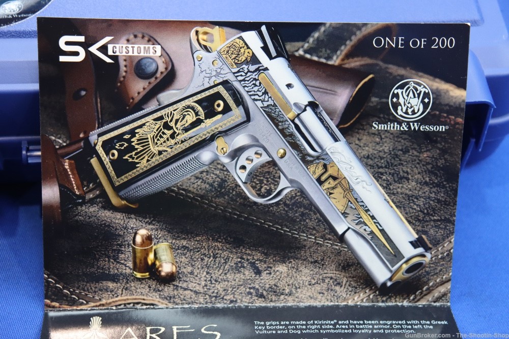 Smith & Wesson Model 1911 Pistol ARES Gods of Olympus Series ENGRAVED 45ACP-img-37