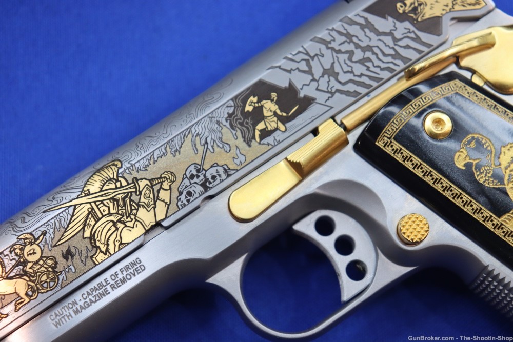Smith & Wesson Model 1911 Pistol ARES Gods of Olympus Series ENGRAVED 45ACP-img-4