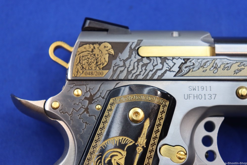 Smith & Wesson Model 1911 Pistol ARES Gods of Olympus Series ENGRAVED 45ACP-img-12