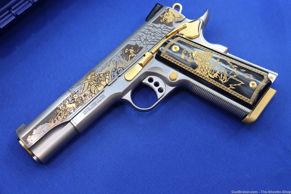 Smith & Wesson Model 1911 Pistol ARES Gods of Olympus Series ENGRAVED 45ACP-img-1