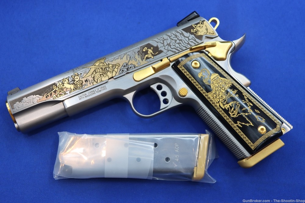 Smith & Wesson Model 1911 Pistol ARES Gods of Olympus Series ENGRAVED 45ACP-img-35