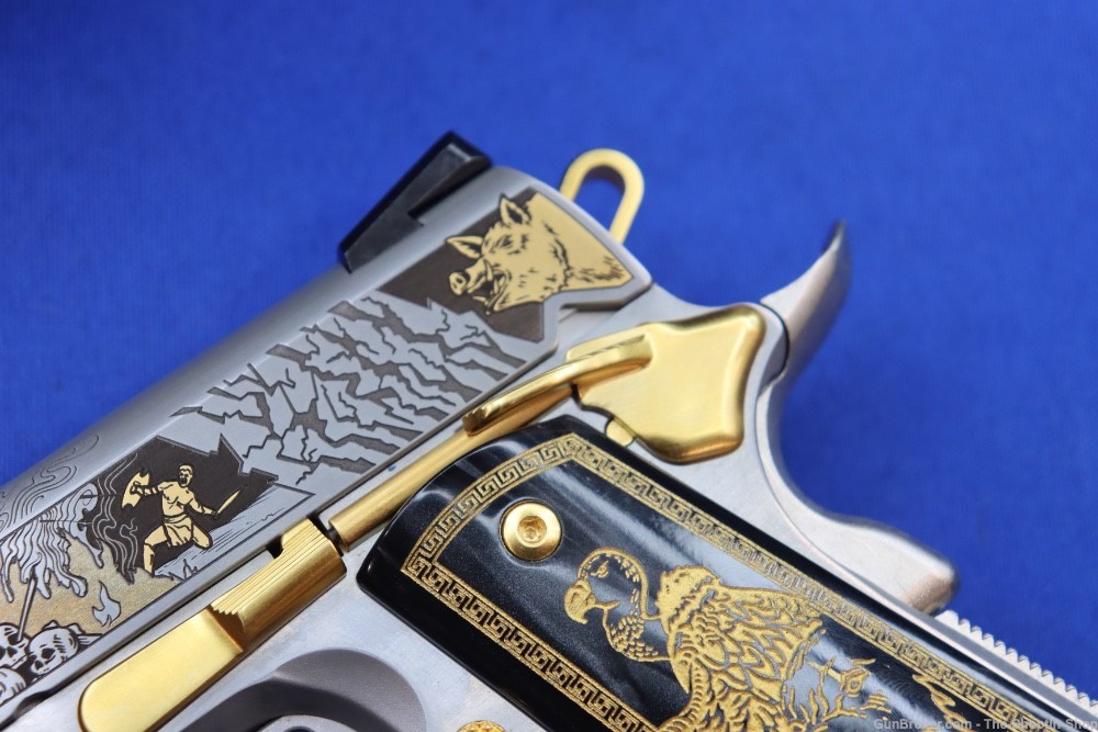 Smith & Wesson Model 1911 Pistol ARES Gods of Olympus Series ENGRAVED 45ACP-img-5