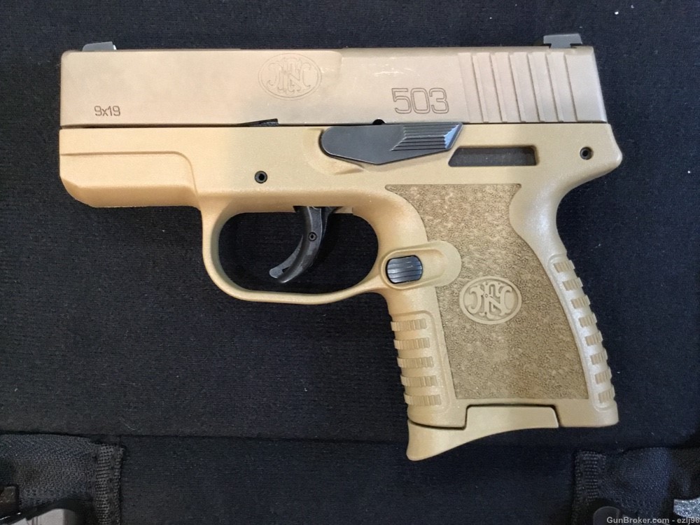 PENNY AUCTION FN 503 FDE 9MM WITH 6 MAGAZINES SOFT CASE-img-1