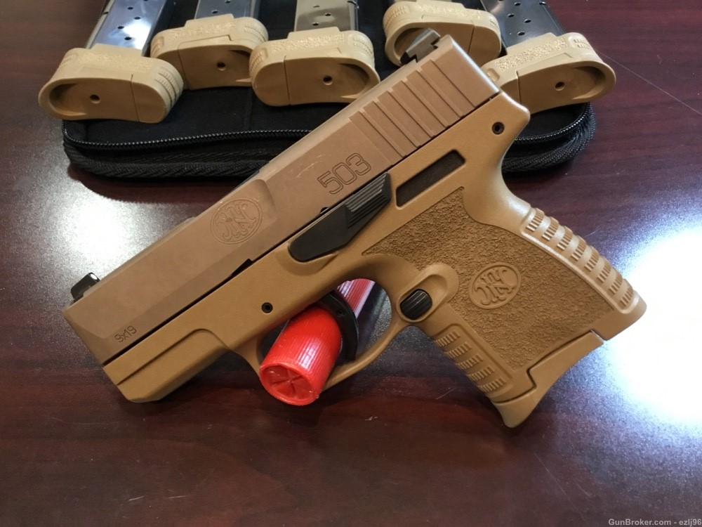 PENNY AUCTION FN 503 FDE 9MM WITH 6 MAGAZINES SOFT CASE-img-8