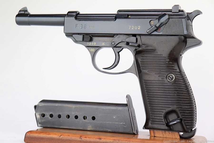 Rare WW2 German Walther P.38 - 480 Code - 9mm-img-0